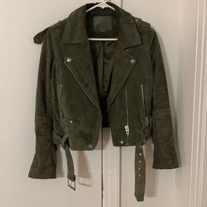 BLANKNYC suede leather jacket